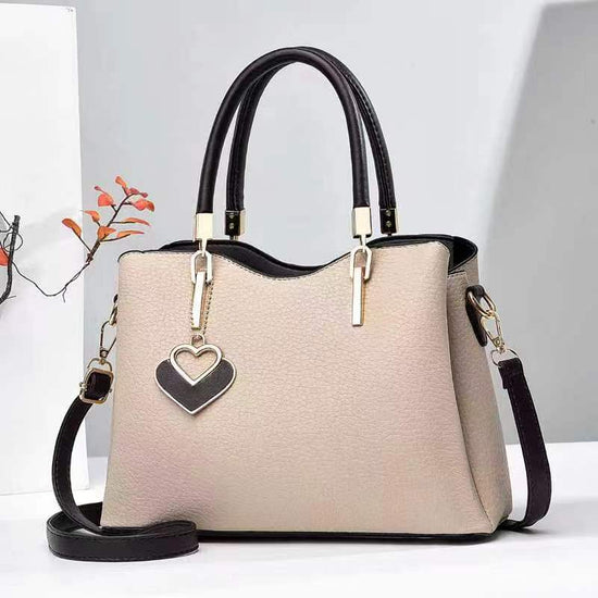 Fashion Middle-aged Shoulder Handbag Crossbody Women's Bag Litchi Bay Pattern $54.28 Dana Fashion Color: Light Khaki Size: Length 28 Height 20 Width 12 Women's Bags Product information: Applicable scenarios: Daily matching Color: Black, creamy-white, pink
