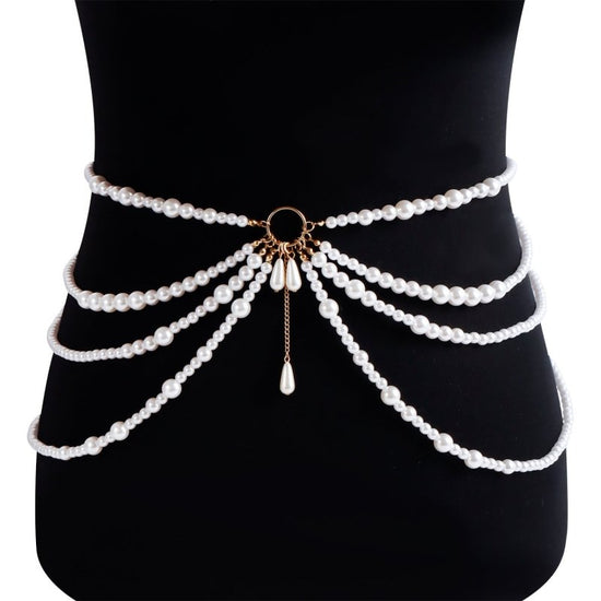 Fashion Multi-layer Pearl Metal Flying Ring Tower Silk Sling Waist Chain $19.04 Dana Fashion Color: Gold Women's Accessories Product information: Color: Gold Size: 115cm Applicable Gender: Female Applicable age group: Youth Material: Metal Suitable season