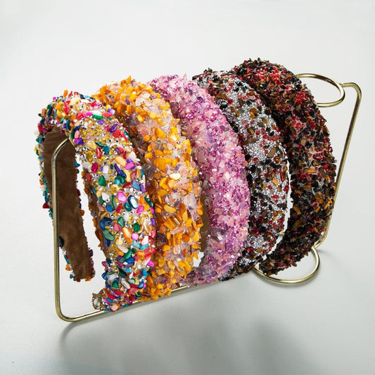 Fashion New Baroque Colorful Headband For Women $19.00 Dana Fashion Color: Black And Colorful Women's Accessories Product information: Processing process: manual Color: Rose yellow, gray red, black red, rose pink, blue color, silver color, gold color, col