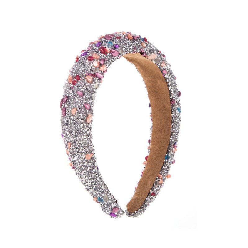 Fashion New Baroque Colorful Headband For Women $19.00 Dana Fashion Color: Silver Color Women's Accessories Product information: Processing process: manual Color: Rose yellow, gray red, black red, rose pink, blue color, silver color, gold color, colorful,