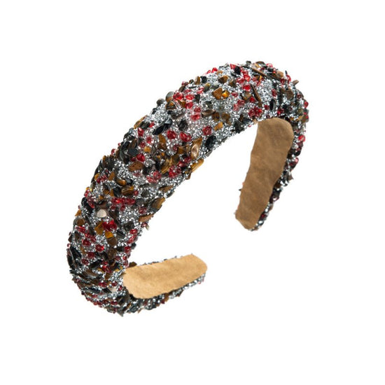 Fashion New Baroque Colorful Headband For Women $19.00 Dana Fashion Color: Gray Red Women's Accessories Product information: Processing process: manual Color: Rose yellow, gray red, black red, rose pink, blue color, silver color, gold color, colorful, ros