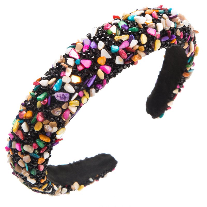 Fashion New Baroque Colorful Headband For Women $19.00 Dana Fashion Color: Black And Colorful Women's Accessories Product information: Processing process: manual Color: Rose yellow, gray red, black red, rose pink, blue color, silver color, gold color, col