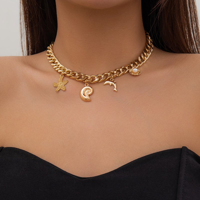 Fashion Ocean Style Pearl Bracelet And Necklace For Women Fashion Jewelry $12.00 Dana Fashion Color: Necklace Gold Women's Accessories Product information: Treatment Process: Electroplating Color: necklace gold 6156, Bracelet Gold 2295 Applicable populati