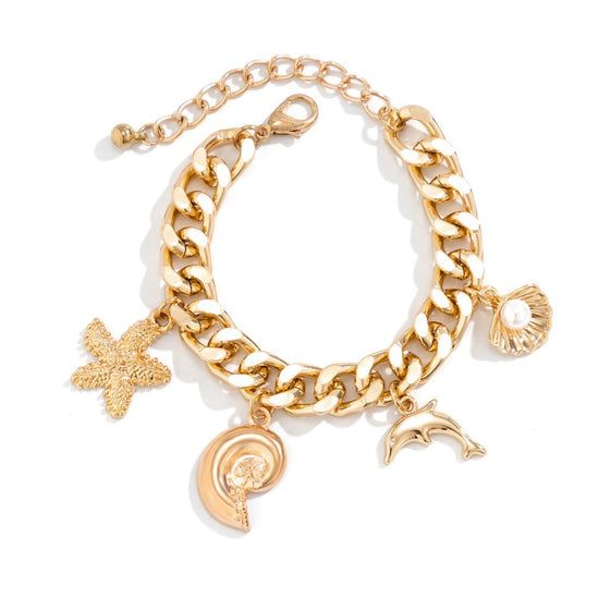 Fashion Ocean Style Pearl Bracelet And Necklace For Women Fashion Jewelry $12.00 Dana Fashion Color: Bracelet Gold Women's Accessories Product information: Treatment Process: Electroplating Color: necklace gold 6156, Bracelet Gold 2295 Applicable populati