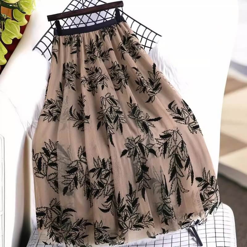 Fashion Personality Flocked Printed Women's Skirt $37.50 Dana Fashion Color: Apricot Size: L Women's clothing Product information: Fabric name: Polyester Skirt type: A- line skirt Color: Black, apricot, camel Size: S,M,L,XL Style: Fashion Craft: flocking