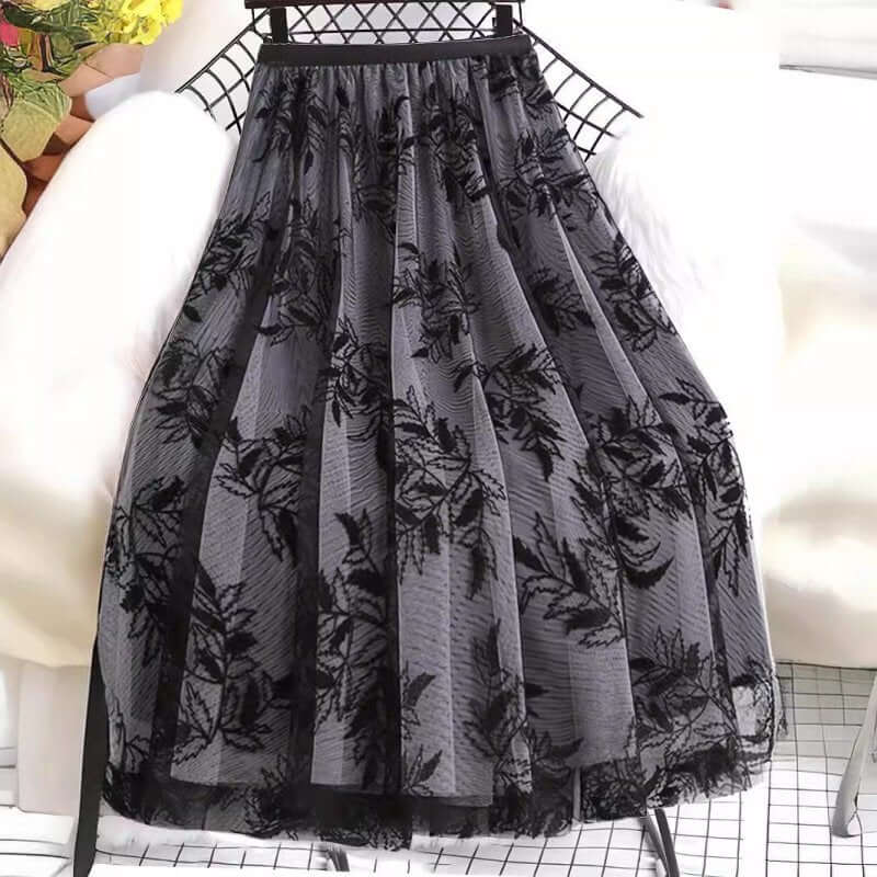 Fashion Personality Flocked Printed Women's Skirt $37.50 Dana Fashion Color: Apricot Size: L Women's clothing Product information: Fabric name: Polyester Skirt type: A- line skirt Color: Black, apricot, camel Size: S,M,L,XL Style: Fashion Craft: flocking