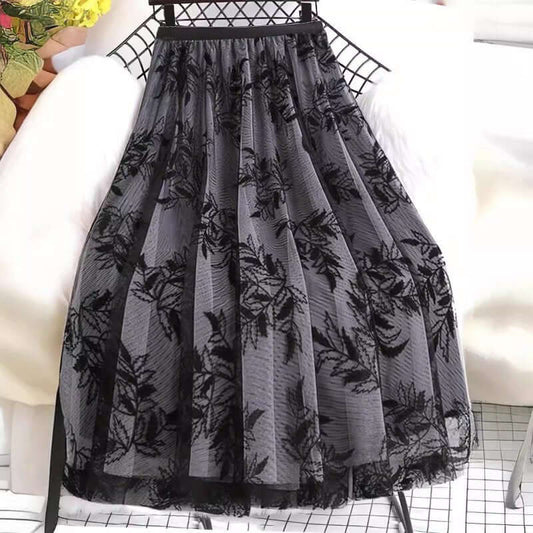 Fashion Personality Flocked Printed Women's Skirt $37.50 Dana Fashion Color: Apricot Size: L Women's clothing Product information: Fabric name: Polyester Skirt type: A- line skirt Color: Black, apricot, camel Size: S,M,L,XL Style: Fashion Craft: flocking