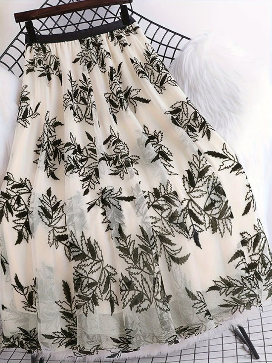 Fashion Personality Flocked Printed Women's Skirt $37.50 Dana Fashion Color: Apricot Size: L Women's clothing Product information: Fabric name: Polyester Skirt type: A- line skirt Color: Black, apricot, camel Size: S,M,L,XL Style: Fashion Craft: flocking