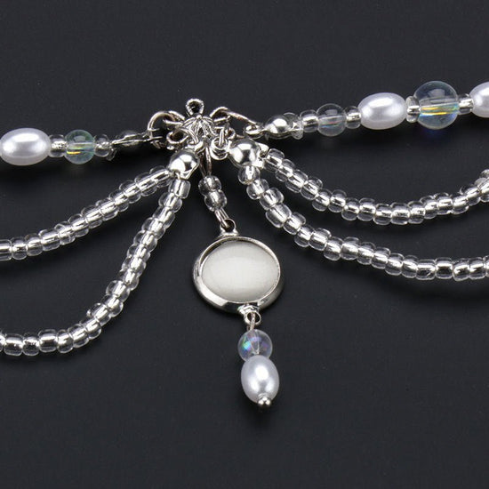 Fashion Personality New Glass Girl Headdress $20.03 Dana Fashion Color: Glass Water Droplets Women's Accessories Product information: Color: glass water drop forehead ornaments Style: Women's Material: Plastic Shape: Wave Popular elements: forehead decora