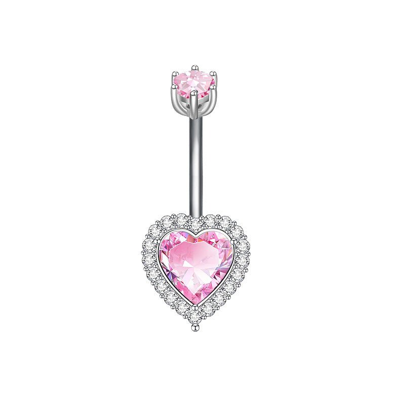 Fashion Personality Peach Heart Belly Ring Butterfly Zircon Piercing Jewelry $10.68 Dana Fashion Color: Love Women's Accessories Product information: Type: Umbilical ring Treatment Process: Electroplating Color: Little Devil, water drop, love, 8mm ball, f