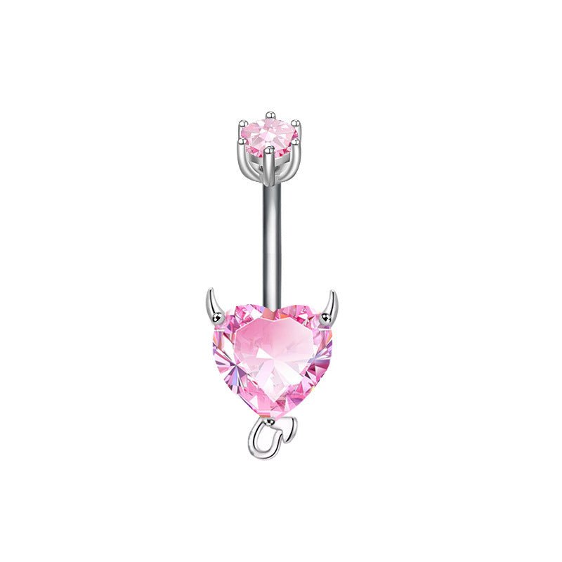 Fashion Personality Peach Heart Belly Ring Butterfly Zircon Piercing Jewelry $9.62 Dana Fashion Color: 8mm Ball Women's Accessories Product information: Type: Umbilical ring Treatment Process: Electroplating Color: Little Devil, water drop, love, 8mm ball