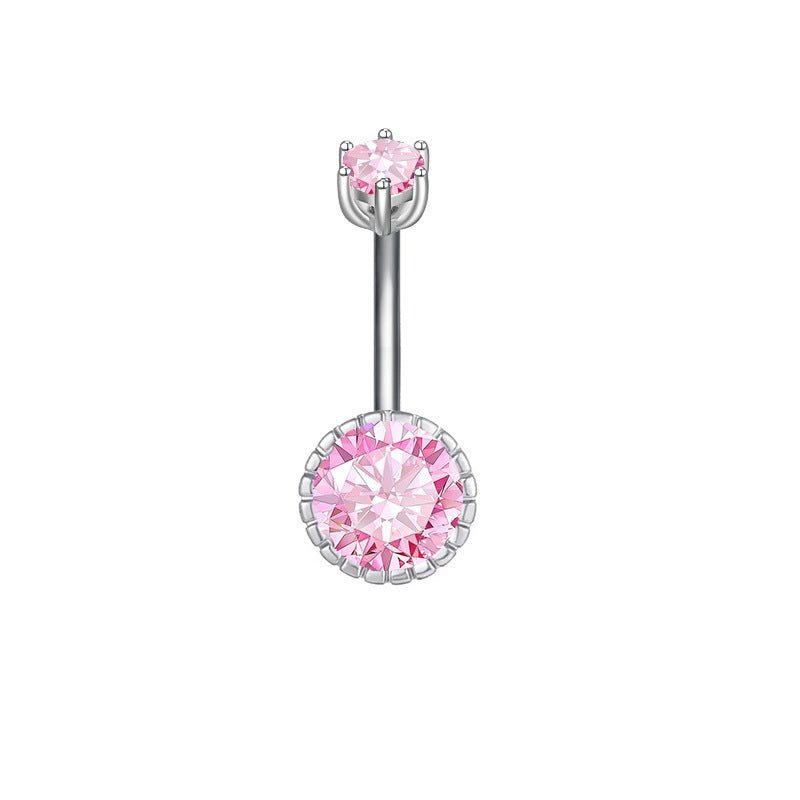 Fashion Personality Peach Heart Belly Ring Butterfly Zircon Piercing Jewelry $9.62 Dana Fashion Color: Round Cake Women's Accessories Product information: Type: Umbilical ring Treatment Process: Electroplating Color: Little Devil, water drop, love, 8mm ba