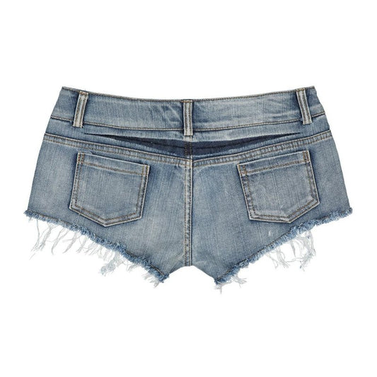 Fashion Personality Women's Low Waist Denim Shorts $25.99 Dana Fashion Color: Light Blue Size: L Women's clothing Product information: Fabric name: Cotton Color: light blue Elasticity: inelastic Pants length: Shorts Clothing style: Europe and America Size