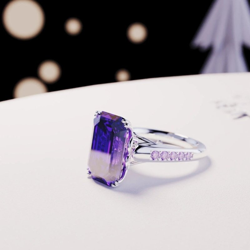 Fashion Popular Simplicity Inlaid Zirconium Ring Special-interest Design $13.58 Dana Fashion Color: Purple Women's Accessories Product information: Type: Ring, ring Treatment Process: Electroplating Color: dark blue, light blue, white, wine red, purple Ma