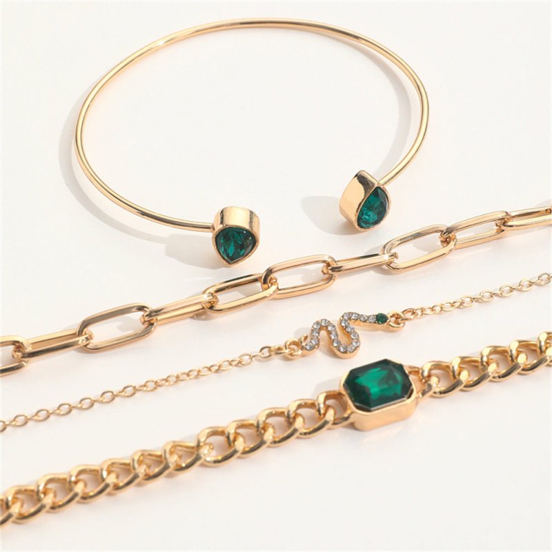 Fashion Premium Green Diamond Bracelet Suit $12.00 Dana Fashion Color: S1194HB Purity: Bracelet Women's Accessories Product information: Treatment Process: Diamond Color: S1194HB Material: zinc alloy Purity: Bracelet Popular elements: Snake Style: ins sty