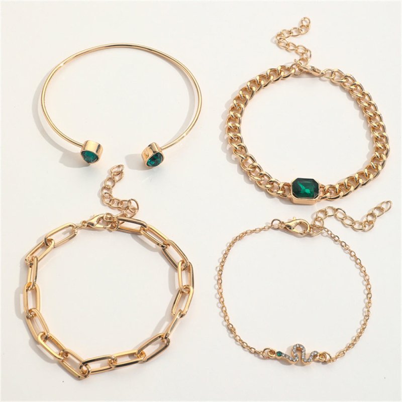 Fashion Premium Green Diamond Bracelet Suit $12.00 Dana Fashion Color: S1194HB Purity: Bracelet Women's Accessories Product information: Treatment Process: Diamond Color: S1194HB Material: zinc alloy Purity: Bracelet Popular elements: Snake Style: ins sty