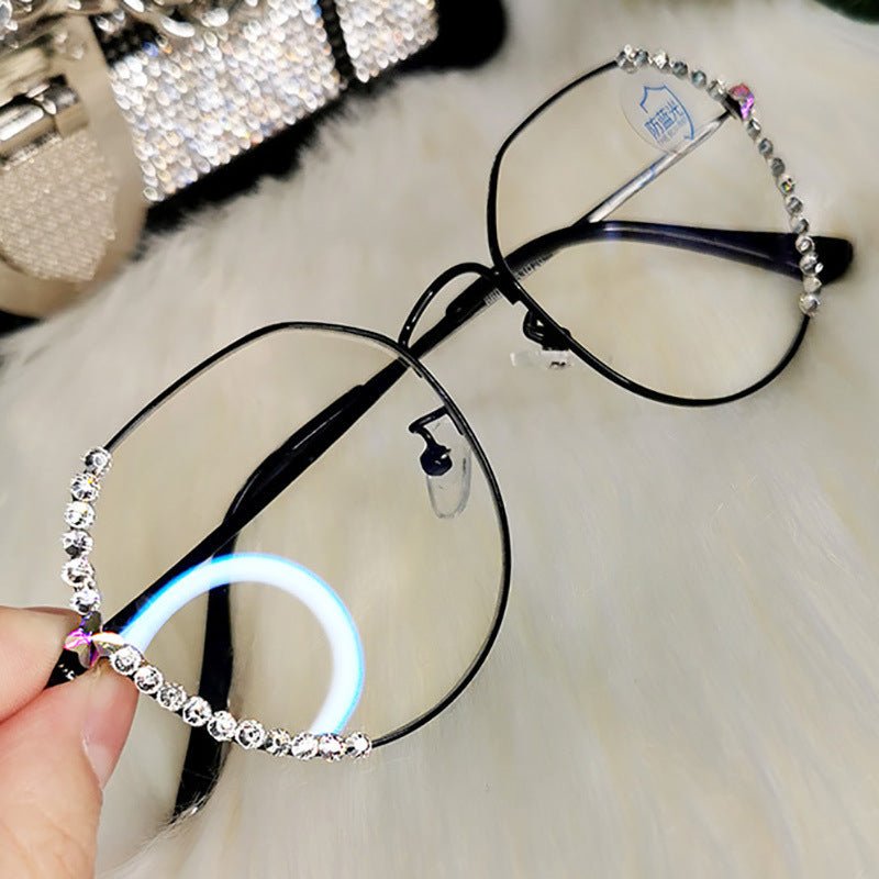 Fashion Radiation Protection Glasses For Men And Women $14.68 Dana Fashion Color: Black wide frame Women's Accessories Product information: Frame material: metal frame Lens Material: Resin Style: full frame Style: Ladies Frame color: butterfly (gold wide