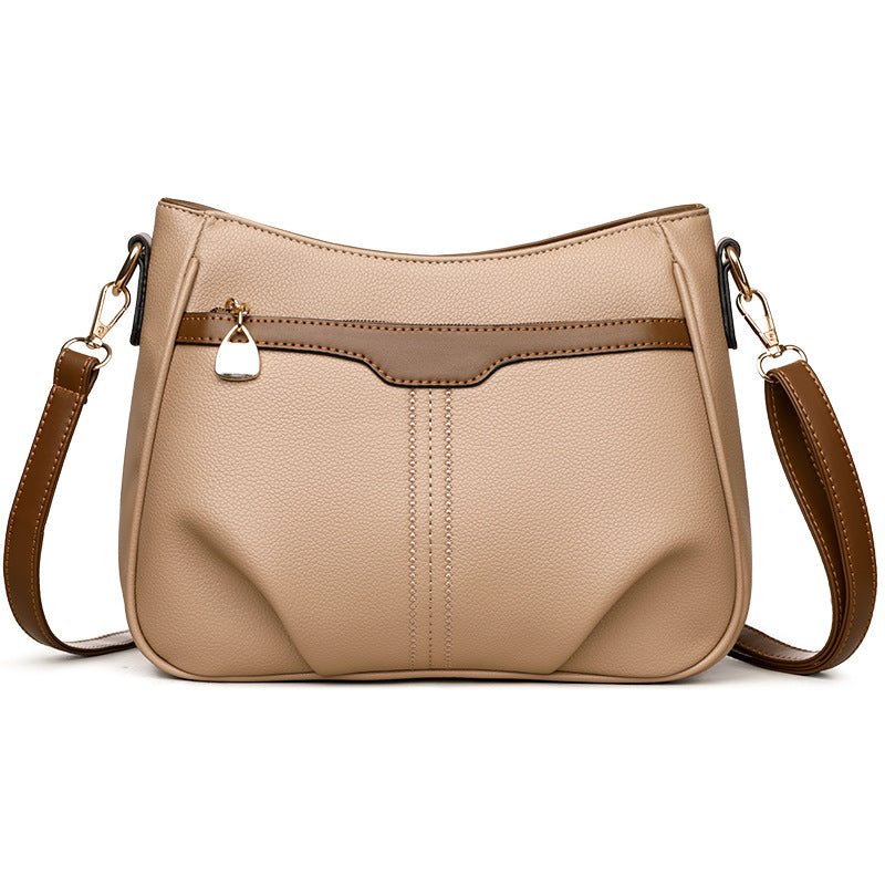 Fashion Shoulder Crossbody New Women's Bag $37.05 Dana Fashion Color: Khaki Women's Bags Product information: Color: black, khaki, Blue Hardness: medium hard Material: PU Style: Urban Simplicity Size: 27*20 * 10cm Packing list: Women's crossbody bag *1 Pr