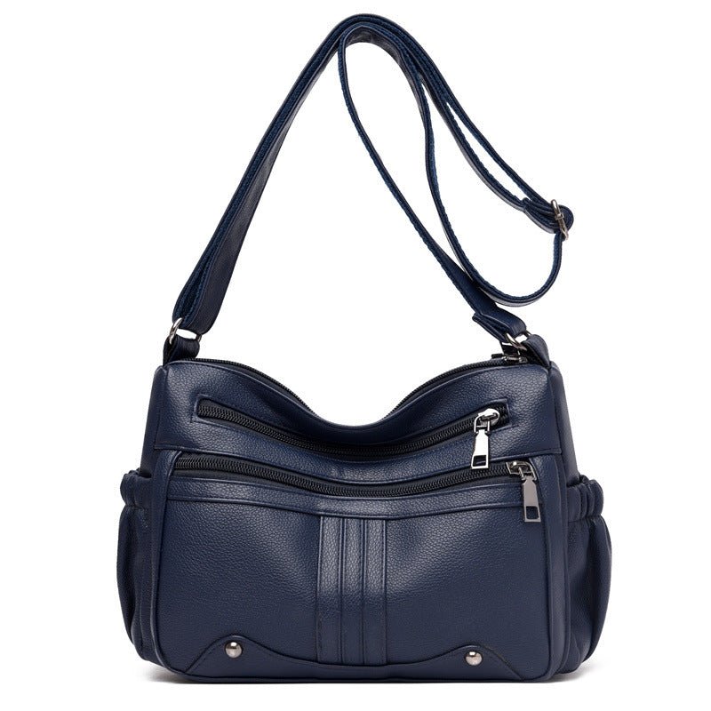 Fashion Shoulder Messenger Large Capacity Women's Bag $33.99 Dana Fashion Color: 6886 Blue Women's Bags Product information: Lining texture: Polyester Applicable scenarios: Daily matching Color: 6886 Black, 6886 Gray, 6886 Blue, 6886 khaki, 6886 purple, 6