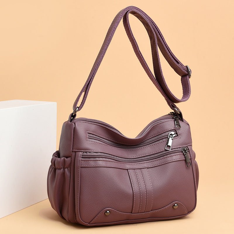 Fashion Shoulder Messenger Large Capacity Women's Bag $33.99 Dana Fashion Color: 6886 Black Women's Bags Product information: Lining texture: Polyester Applicable scenarios: Daily matching Color: 6886 Black, 6886 Gray, 6886 Blue, 6886 khaki, 6886 purple,