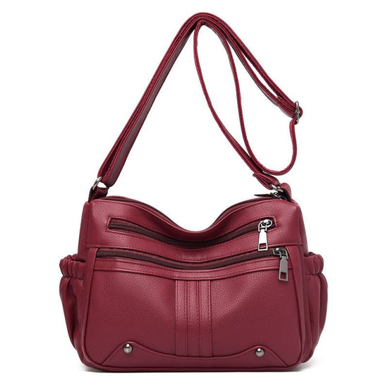 Fashion Shoulder Messenger Large Capacity Women's Bag $33.99 Dana Fashion Color: 6886 Red Women's Bags Product information: Lining texture: Polyester Applicable scenarios: Daily matching Color: 6886 Black, 6886 Gray, 6886 Blue, 6886 khaki, 6886 purple, 68