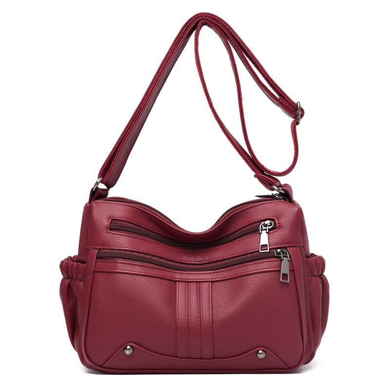 Fashion Shoulder Messenger Large Capacity Women's Bag $33.99 Dana Fashion Color: 6886 Red Women's Bags Product information: Lining texture: Polyester Applicable scenarios: Daily matching Color: 6886 Black, 6886 Gray, 6886 Blue, 6886 khaki, 6886 purple, 68