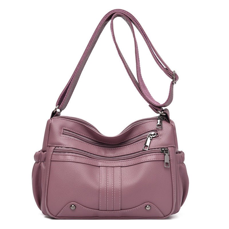 Fashion Shoulder Messenger Large Capacity Women's Bag $33.99 Dana Fashion Color: 6886 Purple Women's Bags Product information: Lining texture: Polyester Applicable scenarios: Daily matching Color: 6886 Black, 6886 Gray, 6886 Blue, 6886 khaki, 6886 purple,