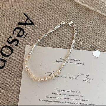 Small Pearl Broken Silver 193