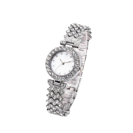 Fashion Simple Women's Quartz Watch Diamond Alloy $14.50 Dana Fashion Color: Gold Women's Accessories Product information: Color: gold, white steel, rose gold Thickness: 9mm Applicable people: Female Style: Fashion Packing list: Women's alloy watch * 1 Pr