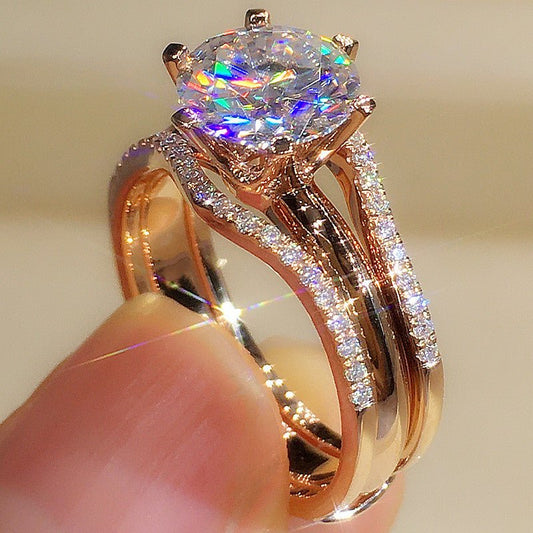 Fashion Six-claw Cubic Zirconia Ring $19.50 Dana Fashion Color: F1732 Rose Gold Size: No 10 Women's Accessories Product information: Type: Ring Treatment Process: zircon Color: F1732 rose gold Applicable population: Female Size: no.6, no.7, no.8, no.9, no