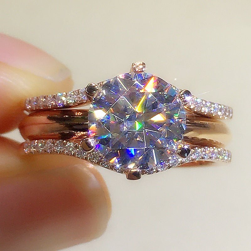 Fashion Six-claw Cubic Zirconia Ring $19.50 Dana Fashion Color: F1732 Rose Gold Size: No 10 Women's Accessories Product information: Type: Ring Treatment Process: zircon Color: F1732 rose gold Applicable population: Female Size: no.6, no.7, no.8, no.9, no