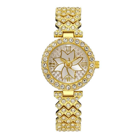 Fashion Temperament Diamond Starry Bracelet Watch Lady Creative Gift Set $16.07 Dana Fashion Color: Gold style: single Women's Accessories Product information: product information Name: Fashion Trend Business Diamond Luxury Elegant Quartz Watch and Bracel