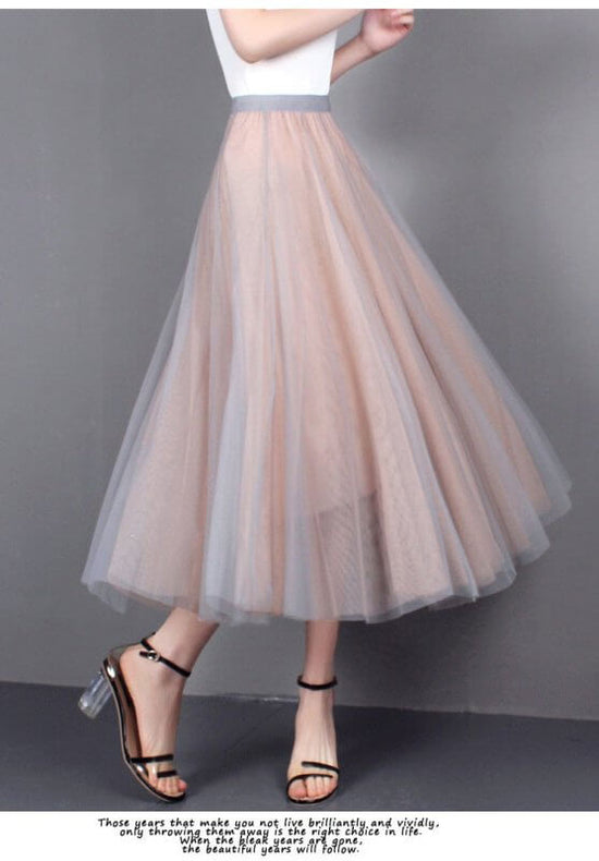 Fashion Wide Hem Gauzy Skirt For Women $39.90 Dana Fashion Color: Blue Apricot Size: Free Size Women's clothing Product information: Pattern: solid color Skirt type: flounced skirt Color: black, white, flesh red, brown, gray, apricot, blue, black pink, pi