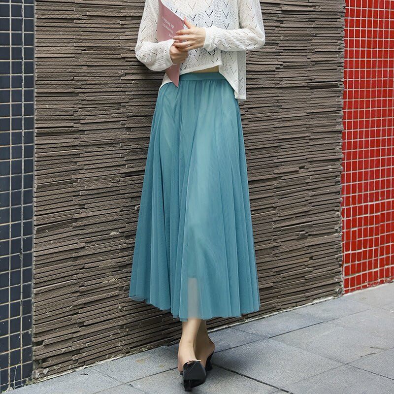 Fashion Wide Hem Gauzy Skirt For Women $39.90 Dana Fashion Color: Apricot Size: Free Size Women's clothing Product information: Pattern: solid color Skirt type: flounced skirt Color: black, white, flesh red, brown, gray, apricot, blue, black pink, pink, d
