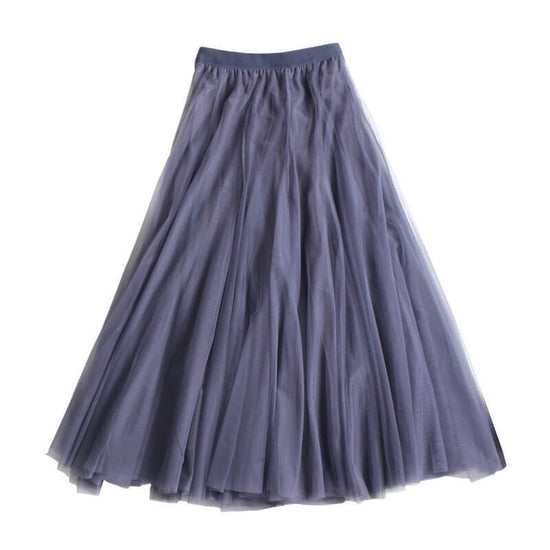 Fashion Wide Hem Gauzy Skirt For Women $39.90 Dana Fashion Color: Gray Size: Free Size Women's clothing Product information: Pattern: solid color Skirt type: flounced skirt Color: black, white, flesh red, brown, gray, apricot, blue, black pink, pink, dark