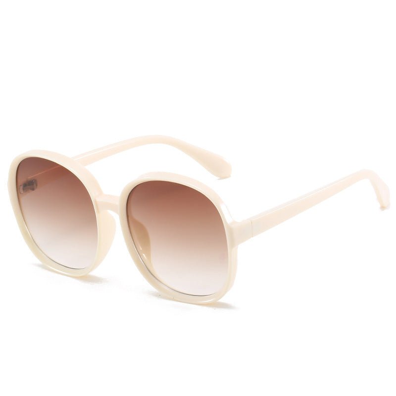 Fashion wild round glasses $14.34 Dana Fashion Color: Creamy white Women's Accessories Frame material: PC UV resistance level: UV400 Visible light transmission rate: 70 (%) Strength: Strong