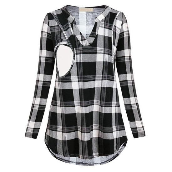 Fashion women Pregnancy Clothes $19.69 Dana Fashion Color: Black Size: L Baby & Mother Women Maternity Breastfeeding Tee Nursing Tops Lattic Print Long Sleeve T-shirt Please check the Size Chart before order. If you are not sure the size, please send mess