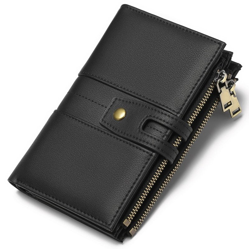 Fashion Women's Short Leisure Coin Purse $35.00 Dana Fashion Color: Black Women's Bags Product information: Pattern: solid color Color: white color matching [no box] anti-theft credit card, Midnight Black [no box] anti-theft credit card, light blue [no bo