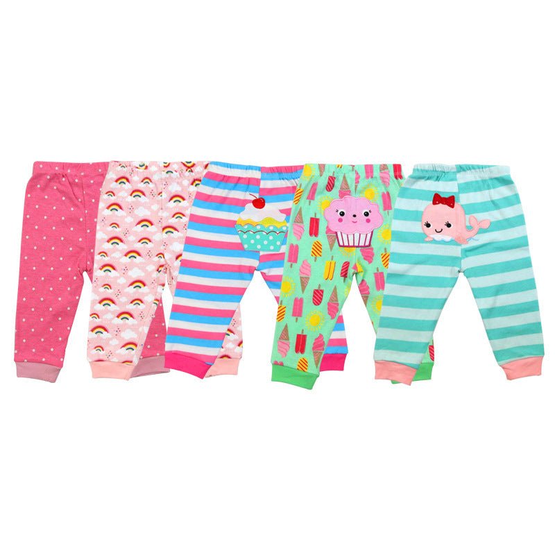 Fashionable And Simple Baby Cartoon 5-Piece Pants $37.47 Dana Fashion Color: Female treasure random Size: 12M Baby Clothing Product Information: Length: trousers Main fabric composition: cotton Main fabric ingredient content: 98 (%) Applicable gender: neu