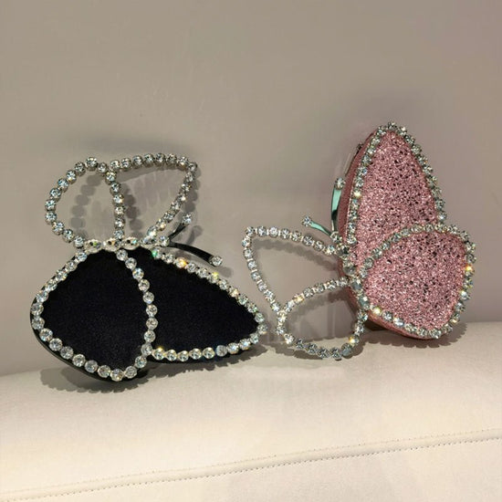 Fashionable Butterfly Clutch With Diamonds Diamond Dinner Bag Clutch $89.18 Dana Fashion Color: Black Women's Bags Product information: The butterfly symbolizes freedom and beauty. After breaking out of the cocoon, it becomes a butterfly, which means a ki