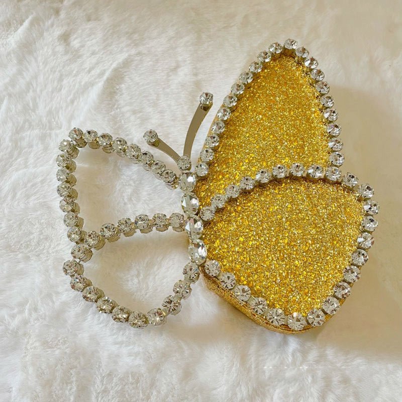 Fashionable Butterfly Clutch With Diamonds Diamond Dinner Bag Clutch $89.18 Dana Fashion Color: Yellow Women's Bags Product information: The butterfly symbolizes freedom and beauty. After breaking out of the cocoon, it becomes a butterfly, which means a k