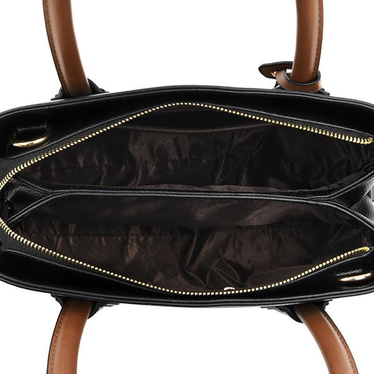 Fashionable Large-capacity High-end Women's Handbag $65.99 Dana Fashion Color: Black Women's Bags Product information: Color: black, wine red, tawny, khaki, purple, green Hardness: soft Material: PU Popular elements: Letters Style: European and American R