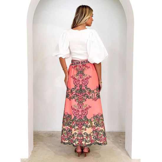 Fashionable Printed Skirt Ethnic Style Casual $38.90 Dana Fashion Color: Picture Color Size: L Women's clothing Product information: Pattern: plants and flowers Fabric name: Polyester Color: Picture color Size: S,M,L,XL Style type: artistic retro Skirt le