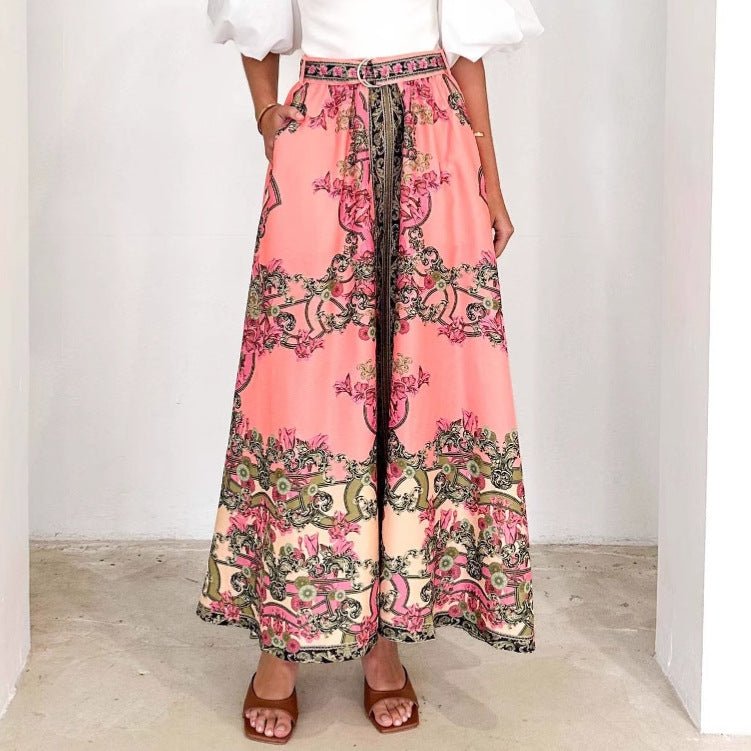 Fashionable Printed Skirt Ethnic Style Casual $38.90 Dana Fashion Color: Picture Color Size: L Women's clothing Product information: Pattern: plants and flowers Fabric name: Polyester Color: Picture color Size: S,M,L,XL Style type: artistic retro Skirt le