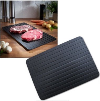 Fast Defrosting Tray Thaw Kitchen Quick Aluminum Thaw Plate $21.53 Dana Fashion Size: 1 style quantity: 1pc Dana's Kitchen Overview: No need to wonder how to defrost your food in minutes any longer! Imperial Home Quick Defrosting Tray lets you thaw your f