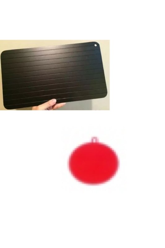 Fast Defrosting Tray Thaw Kitchen Quick Aluminum Thaw Plate $24.94 Dana Fashion Size: 3style quantity: 1pc red Dana's Kitchen Overview: No need to wonder how to defrost your food in minutes any longer! Imperial Home Quick Defrosting Tray lets you thaw you