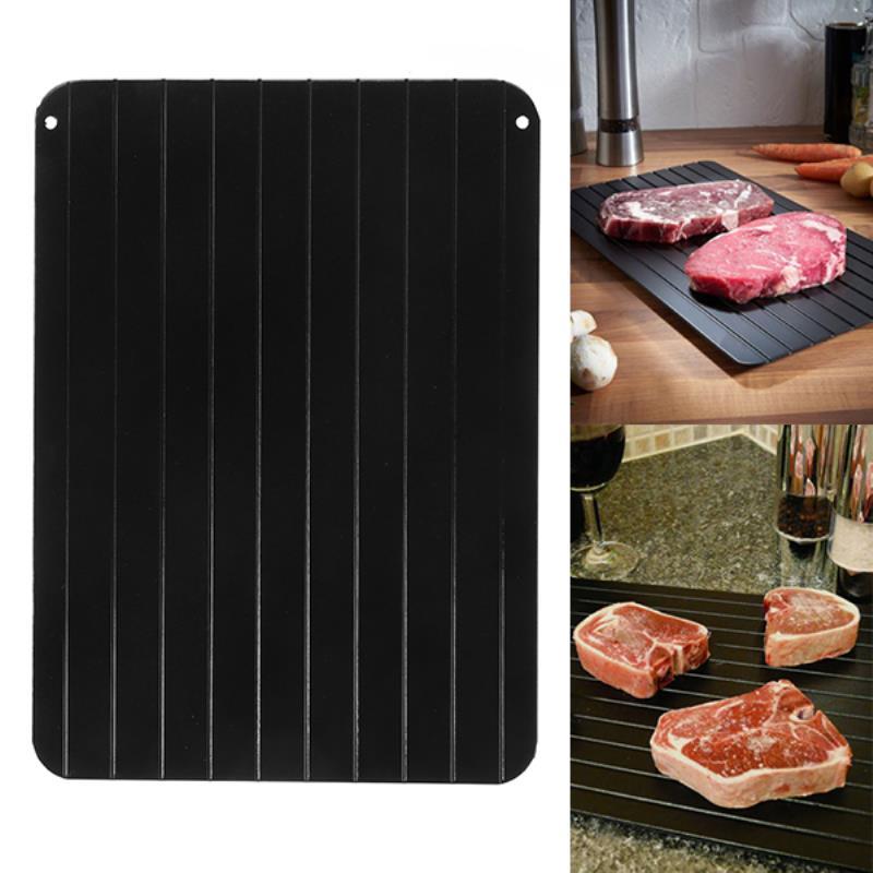 Fast Defrosting Tray Thaw Kitchen Quick Aluminum Thaw Plate $21.53 Dana Fashion Size: 1 style quantity: 1pc Dana's Kitchen Overview: No need to wonder how to defrost your food in minutes any longer! Imperial Home Quick Defrosting Tray lets you thaw your f