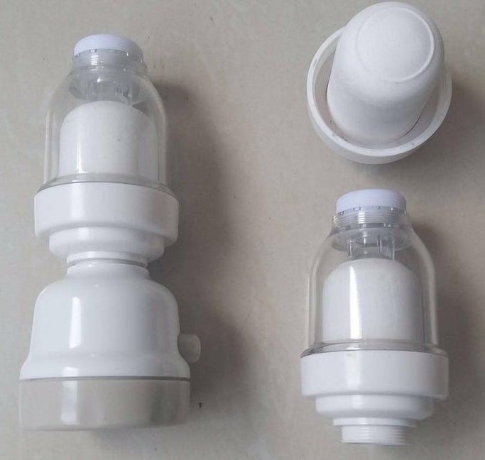 Faucet Booster Shower Household Tap Splash Filter $18.62 Dana Fashion Color: Ivory White style: 2pc Dana's Kitchen Overview: 3-mode spray: Jet, Jet + Shower and Shower . Suitable for most round taps . Easy to install. Reduces energy costs and water usage