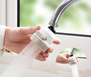 Faucet Booster Shower Household Tap Splash Filter $18.62 Dana Fashion Color: Ivory White style: 2pc Dana's Kitchen Overview: 3-mode spray: Jet, Jet + Shower and Shower . Suitable for most round taps . Easy to install. Reduces energy costs and water usage