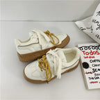 Sports And Leisure Korean Style Versatile Platform Student Sneakers - DanaFashionstore